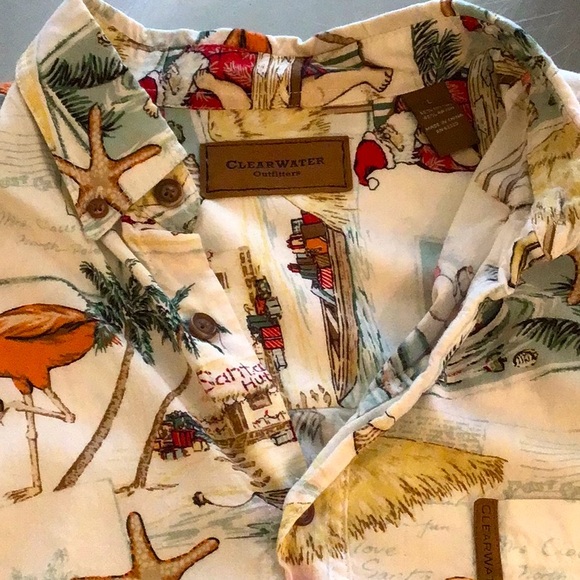 “Santa on Vacation”, long sleeve, by Clearwater Outfitters. - Picture 3 of 5